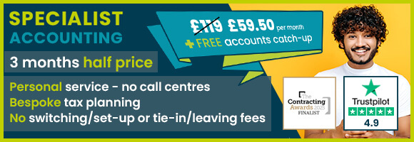 SG specialist accounting 3 months half price offer at £59.50 per month plus free accounts catch up