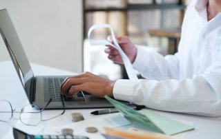 Limited company director reviewing allowable business expenses in the UK, including office costs, travel, and professional expenses, highlighting HMRC tax-deductible rules for limited companies.